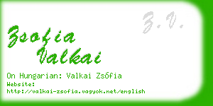 zsofia valkai business card